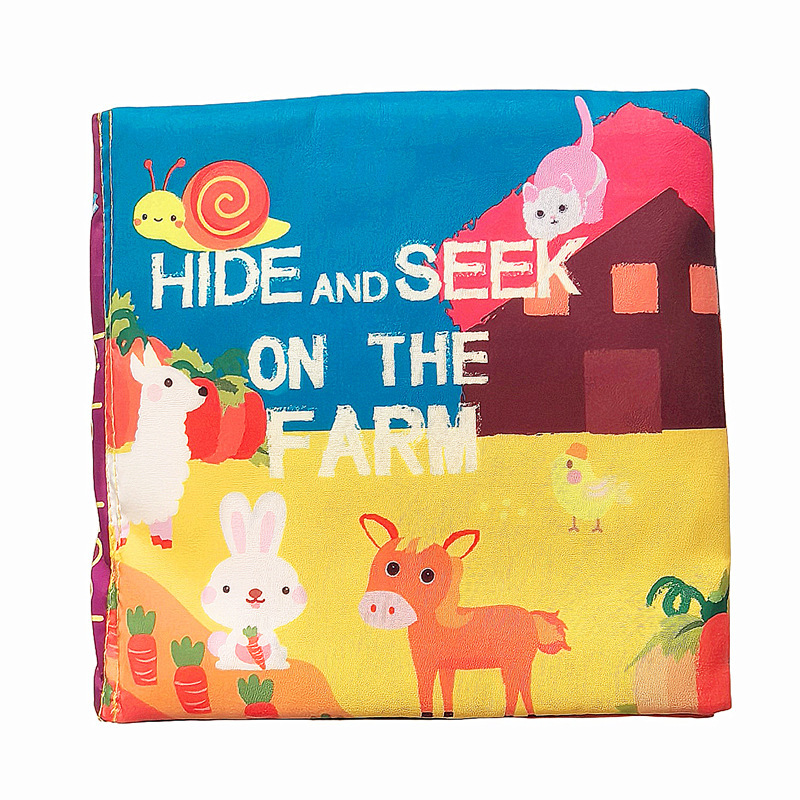 Libro de tela de cola Gbee libro de tela de bebé a prueba de lágrimas libro de tela de bebé ilustración tridimensional educación temprana libro de tela juguetes para bebés