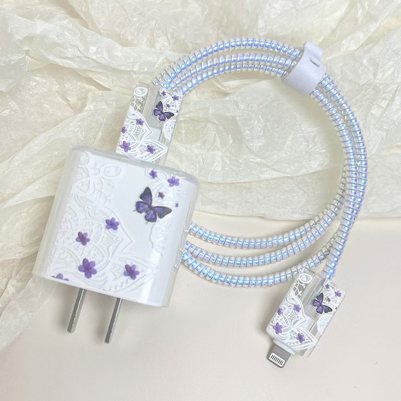 Aplicable a Apple 14 Cable Cover iPhone 13 Cargador Head 12 Promax Winding Cable Cover iPad