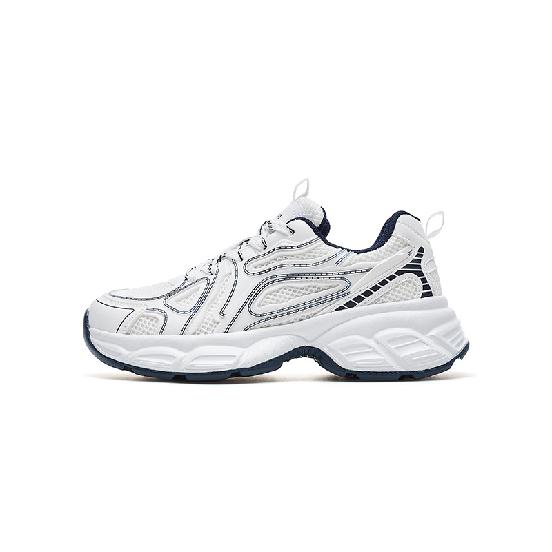 Augustion Daddy Shoes Mujer 2025 nuevo verano malla gruesa suela blanca zapatos deportivos casuales pequeños