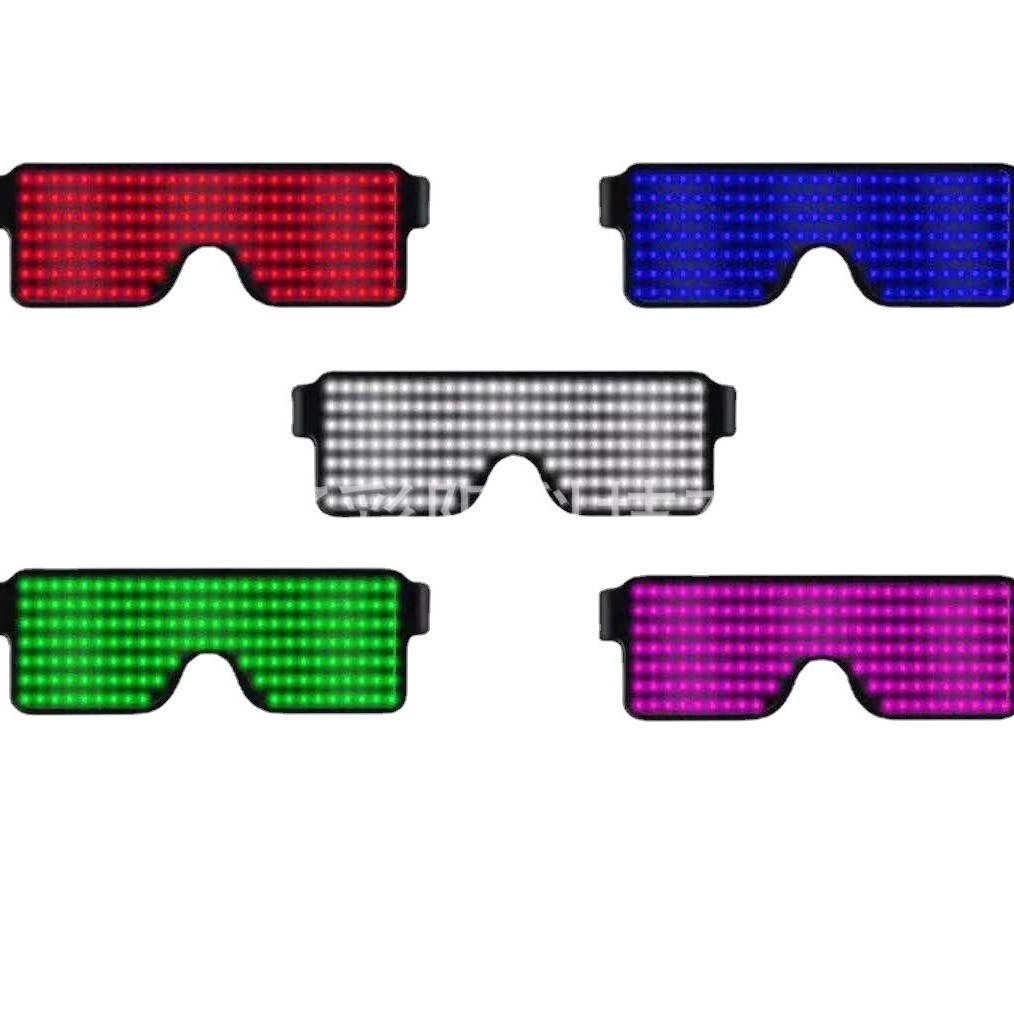 En stock fábrica LED gafas luminosas Pantalla dinámica gafas fiesta alegría props persianas gafas LED