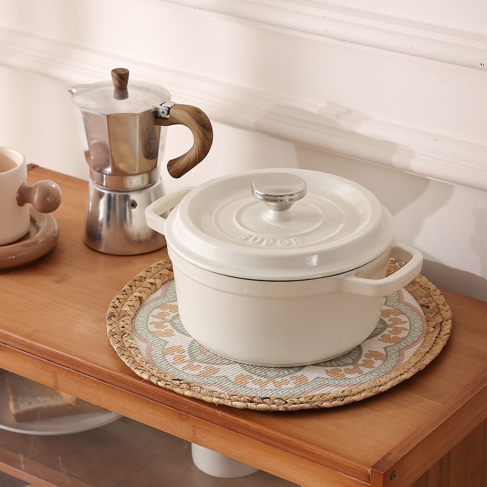 Europeo y americano popular color ronda restaurante estera de aislamiento al aire libre Luz de lujo occidental placemat nuevo escritorio jarrón redondo placemat