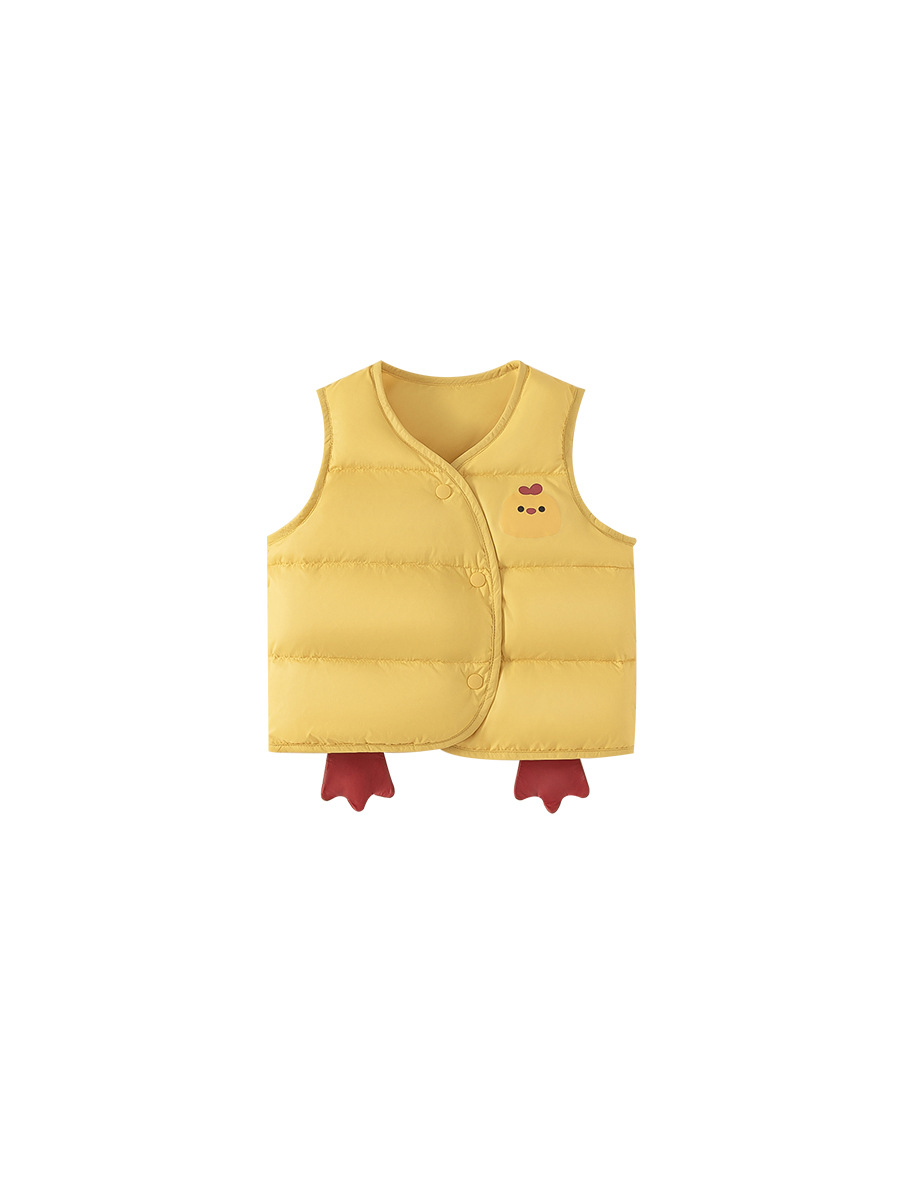 Yubao ropa infantil chaleco de pluma para niños otoño y invierno bebé chaleco de pluma para niños chaleco de caballo abrazadera abrigo cálido
