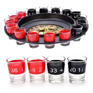 酒吧KTV聚会喝酒杯 轮盘转转乐游戏转盘酒令助兴 俄罗斯轮盘酒具