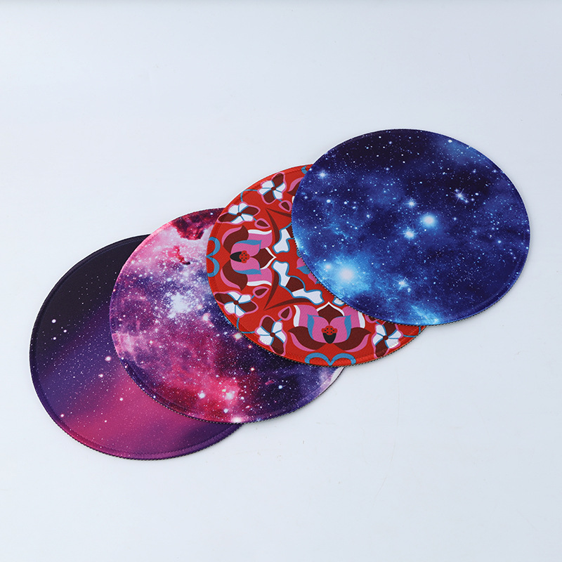 Alfombrilla de ratón de goma con diseño de dibujos animados | Esterilla redonda de escritorio antideslizante con borde reforzado