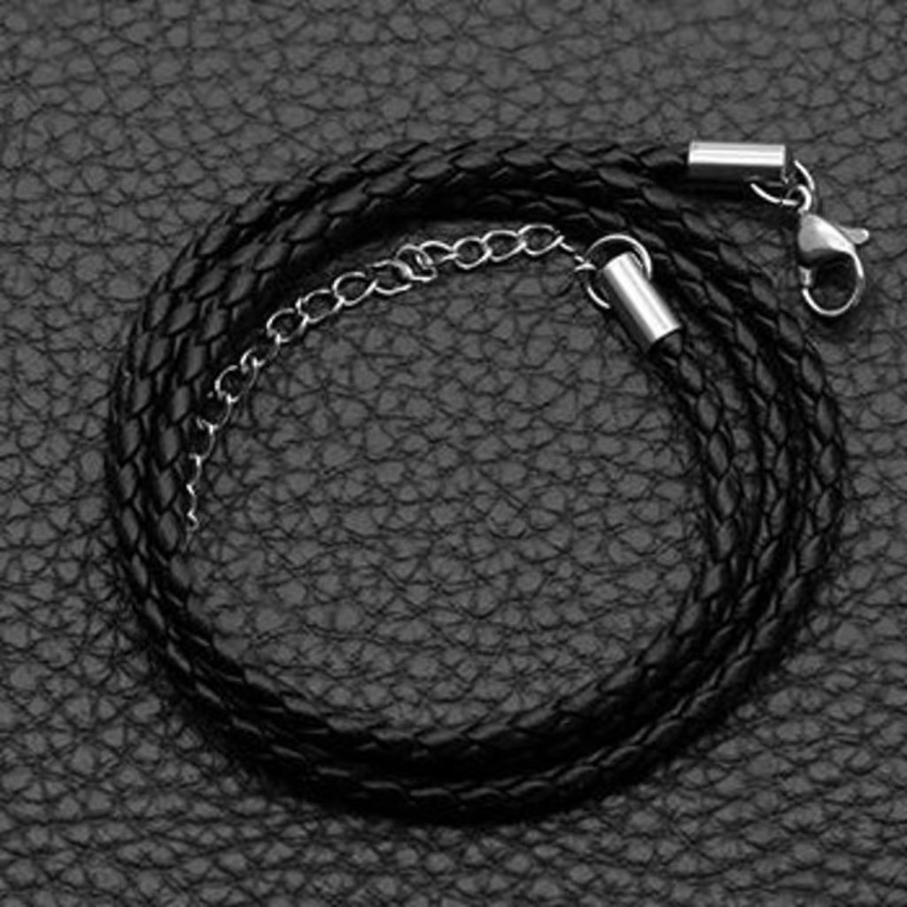 Woven black strap stainless steel
