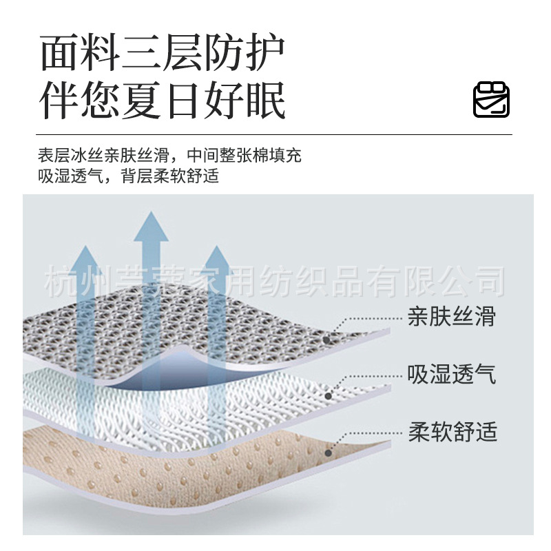 Amazon verano hielo algodón almohada cubierta de almohada casera cubierta de almohada única 48cmx74cm cubierta de núcleo de almohada