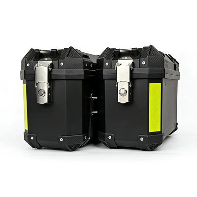 New Model of Universal Side Boxes for Electric Vehicles and Motorcycles, Large Capacity, Waterproof, Shock-Resistant, Detachable Universal Rear Side Boxes (Motorcycle trunk) - black