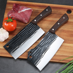 鍛打斬切菜刀 不鏽鋼手工切肉主廚刀 鋒利廚師刀抖快切菜砍骨刀