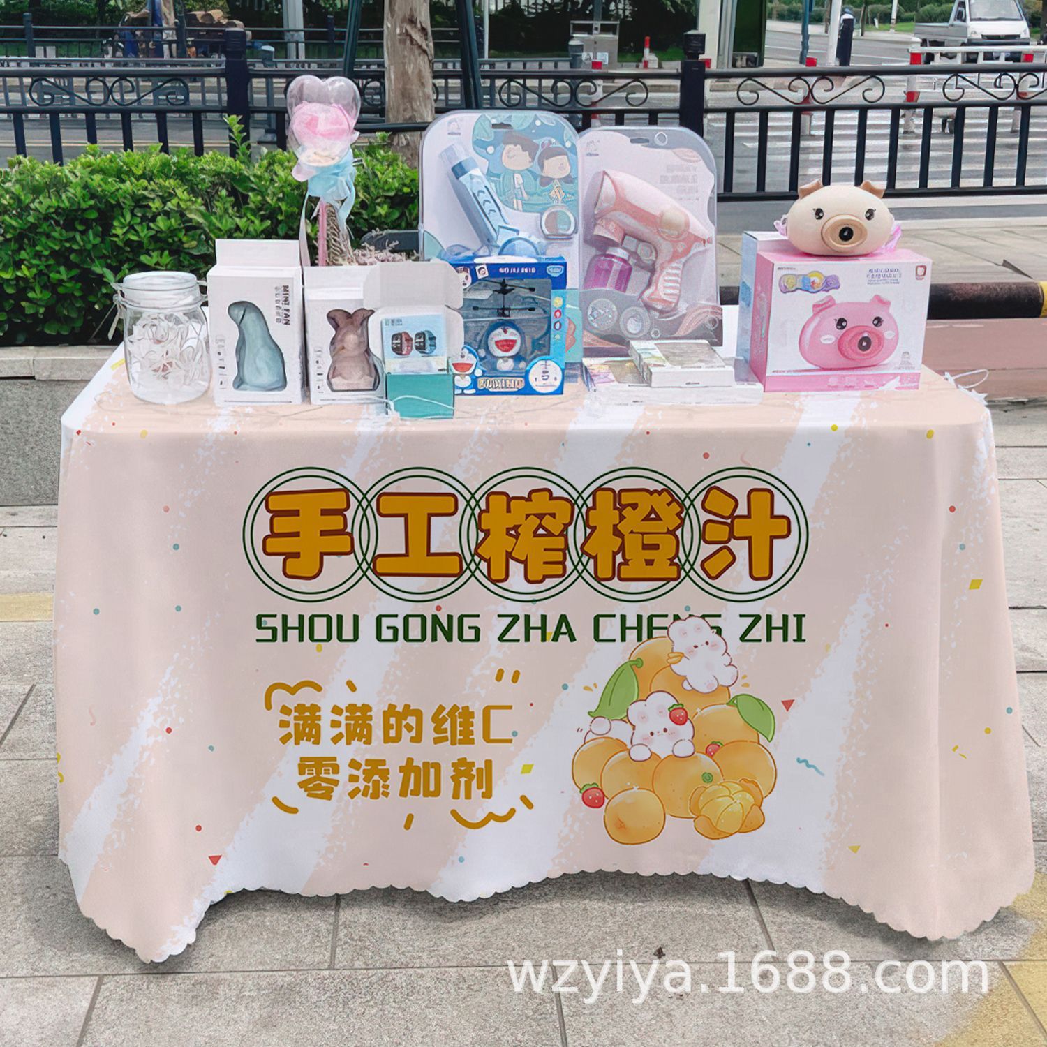 Mantel de jugo recién exprimido