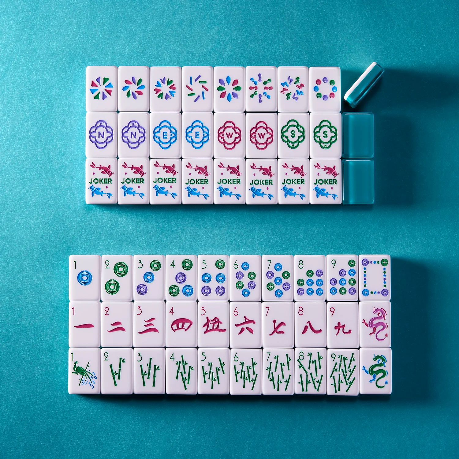 Customized American Mahjong Modern Style Double Fish Tiles American Mahjong Tiles 160 Pieces Luxury Acrylic Tiles