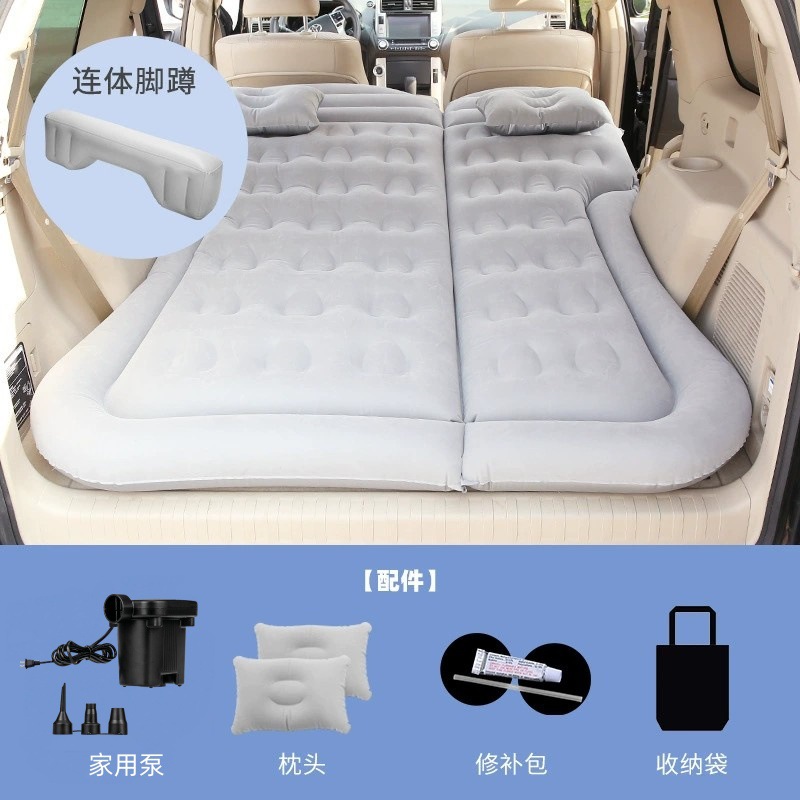 Mattress | Qìchē Vehicle-mounted inflatable bed - replace-home-pump-suv-honeycomb-grey-1-long-stool