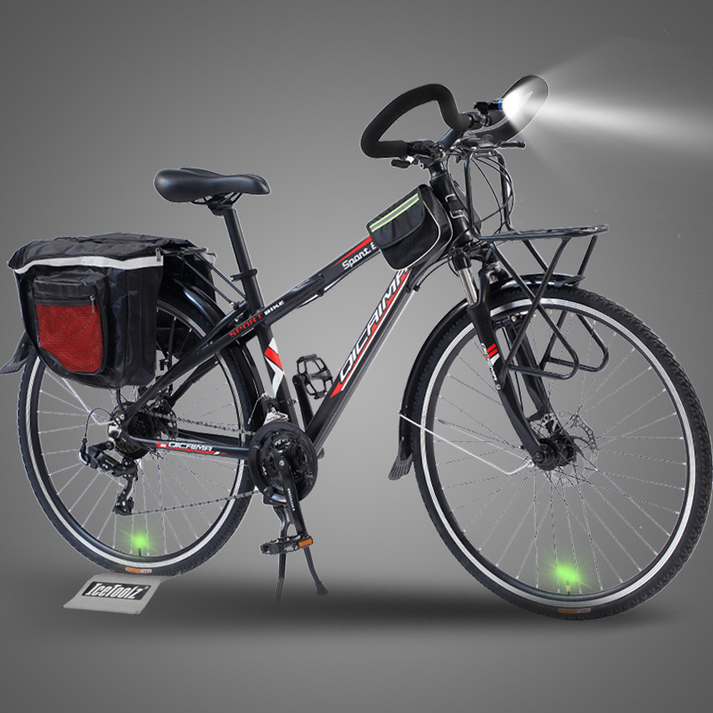 colorful Horse Long-distance Travel car Mountain Bike Bicycle Aluminum Alloy 700c Road Bike Butterfly Handlebar Double Disc Brake 27 Speed