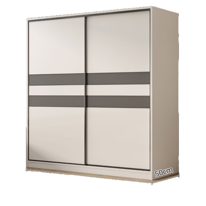 Armario doméstico simple armario de almacenamiento dormitorio moderno simple puerta corredera puerta deslizante armario de alquiler pequeño tipo image 6