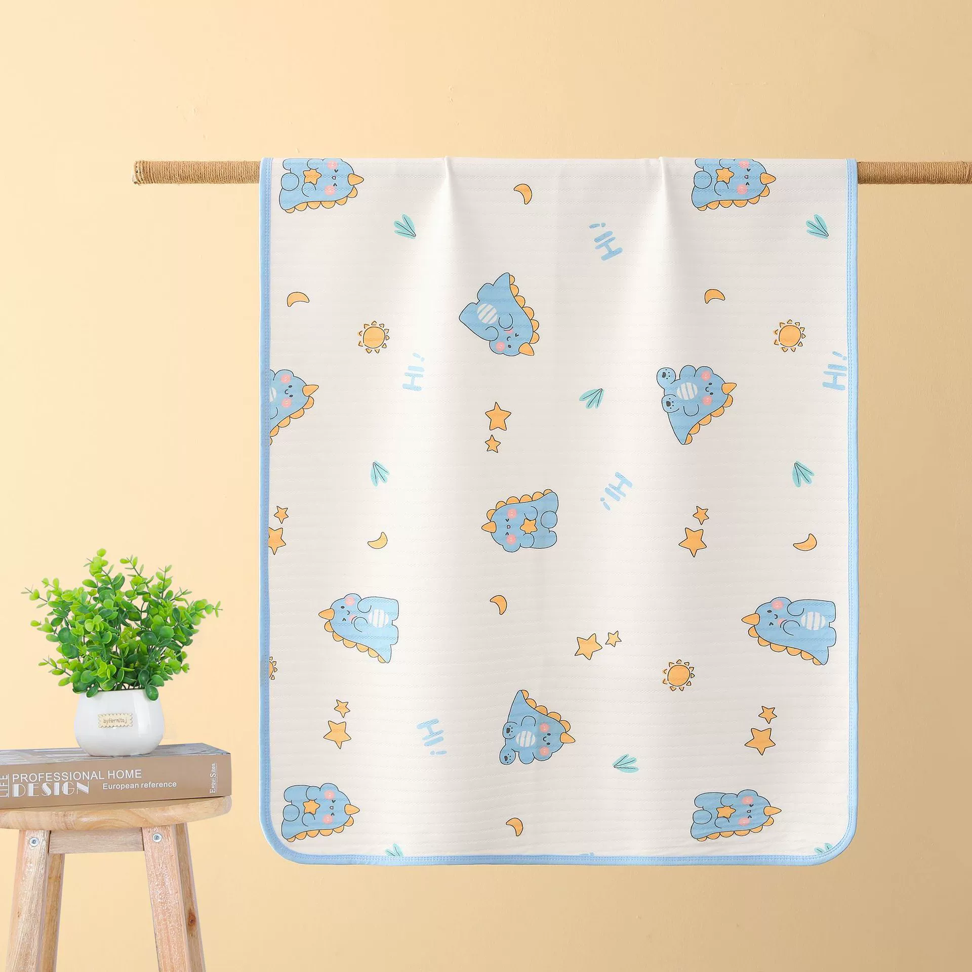 Двухслойный жаккард 70x100cm расческа детское подушка вязаный хлопок TPU водонепроницаемый слой матрац для новорожденных