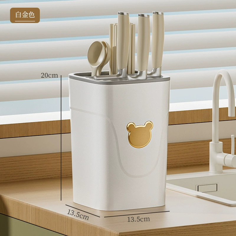Kitchen light luxury knife stand, countertop multi-function chopsticks and knife stand integrated storage box Kitchen plastic kitchen knife stand