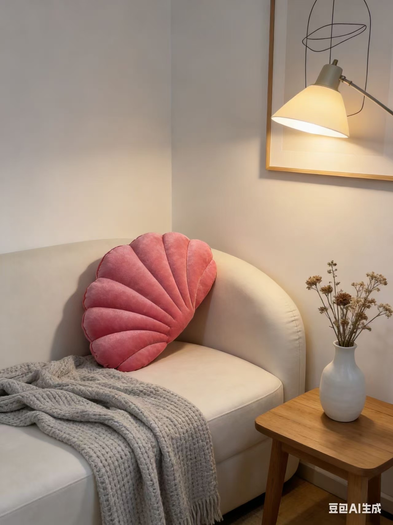 Zhang Yixing's Same Style Plush Shell-Shaped Pillow for Home Aquarium Decoration, Sofa Office Marine Animal Pillow