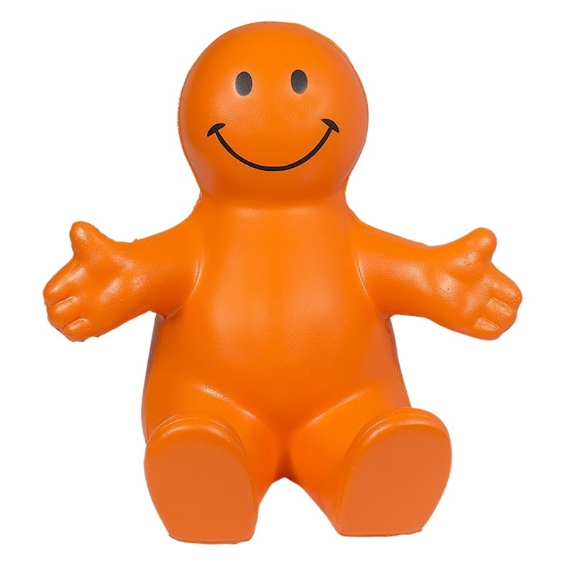 PU cute decoration high density PU Foam smiley face mobile phone holder toy decompression ball high elastic mobile phone holder factory direct sales
