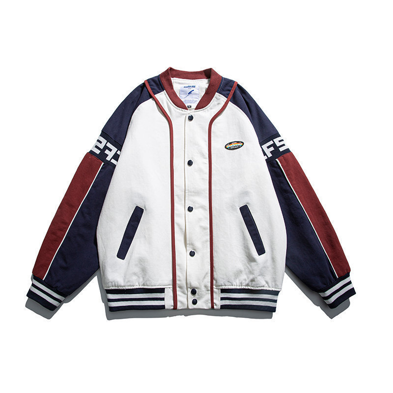 2022 New American Baseball Coat Male Student Ins Trendy Retro Men's Couple 2022 Spring and Autumn Jacket
