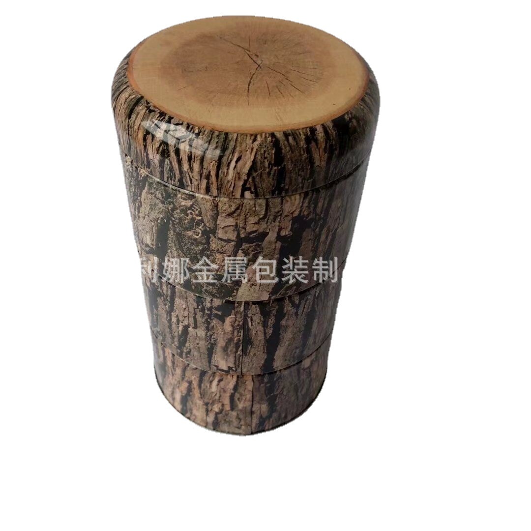 新推出内塞盖双层圆形马口铁茶叶罐、化妆品铁罐、金属铁盒