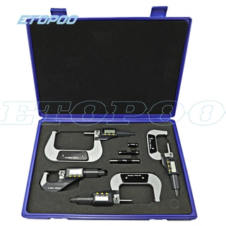 ETOPOO数显外径千分尺套装0-25mm 螺旋测微器 数显千分尺测量仪表