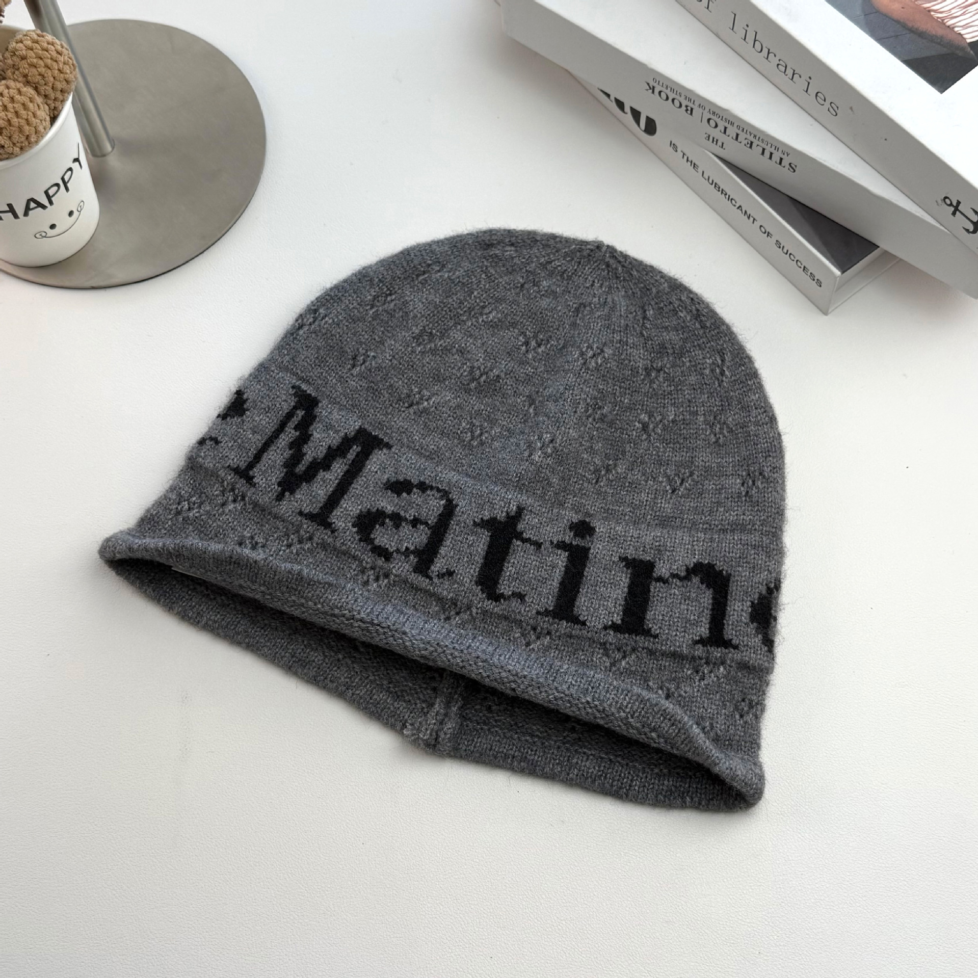 Maglione invernale caldo e soffice in stile giapponese, lavorato a maglia, in lana, con protezione per le orecchie, ampia circonferenza della testa, versatile cappello freddo_voghion.com