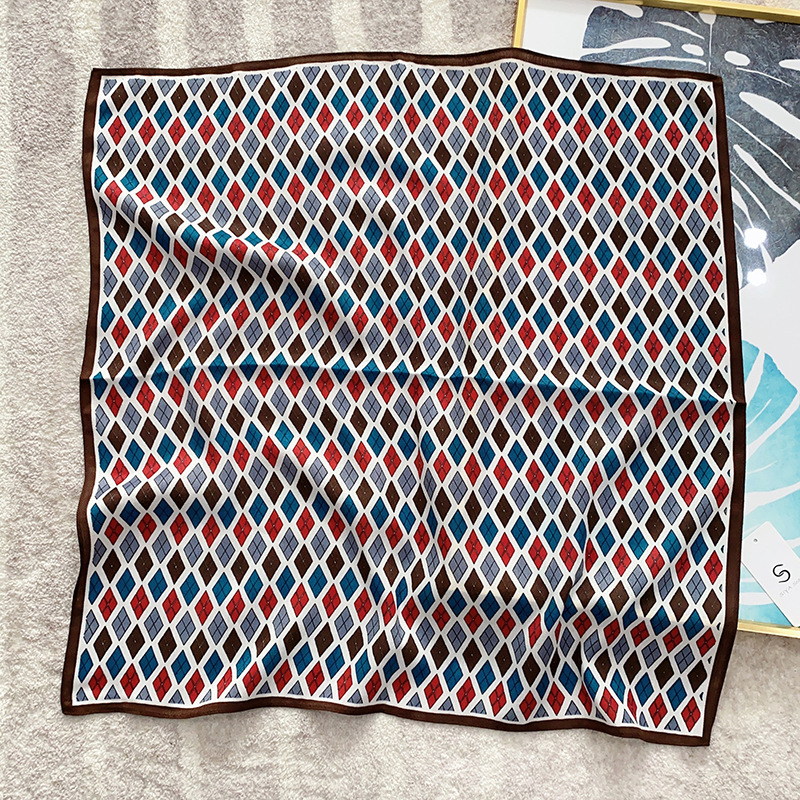 Japón y Corea de la moda multicolor mosaico cuadrado impresión cuadrada cuad