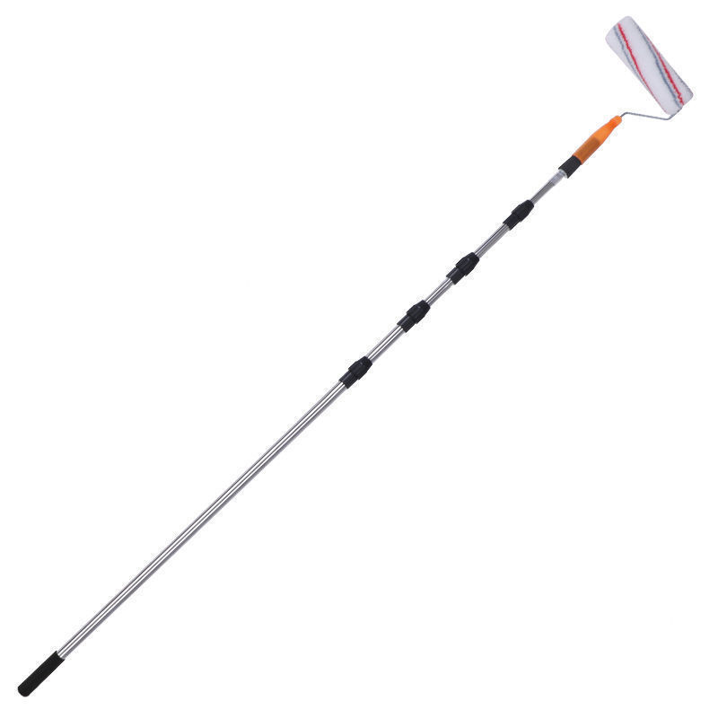 Latex Paint Extended Roller Stainless Steel Thickened Wall Painting Tool Brush Telescopic Rod Paint Wall Paint