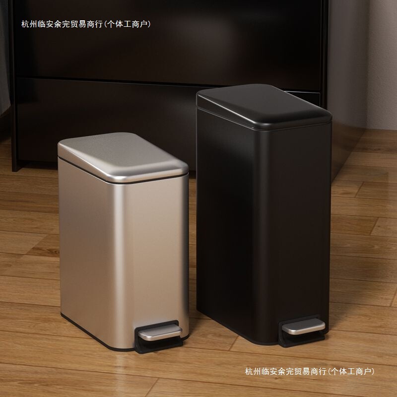 Light Luxury Bathroom Trash Can for Toilet Gap, Household Pedal-Type Bathroom, Living Room, Restroom, Odor-Proof with Lid Light Luxury Bathroom Trash Can for Toilet Gap, Household Pedal-Type Bathroom, Living Room, Restroom, Odor-Proof with Lid