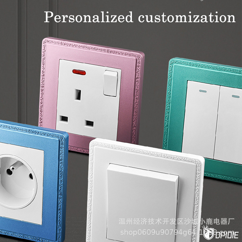 86 -type German socket Germany socket panel power supply wall dark European -style European socket panel