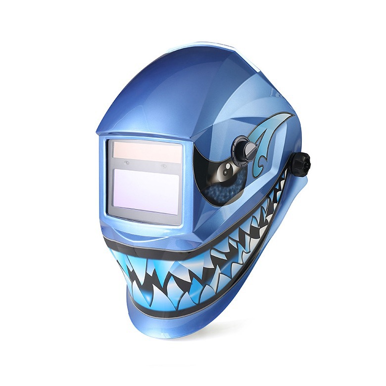 太阳能自动变光面罩头戴式防飞溅切割打磨焊帽可更换电池