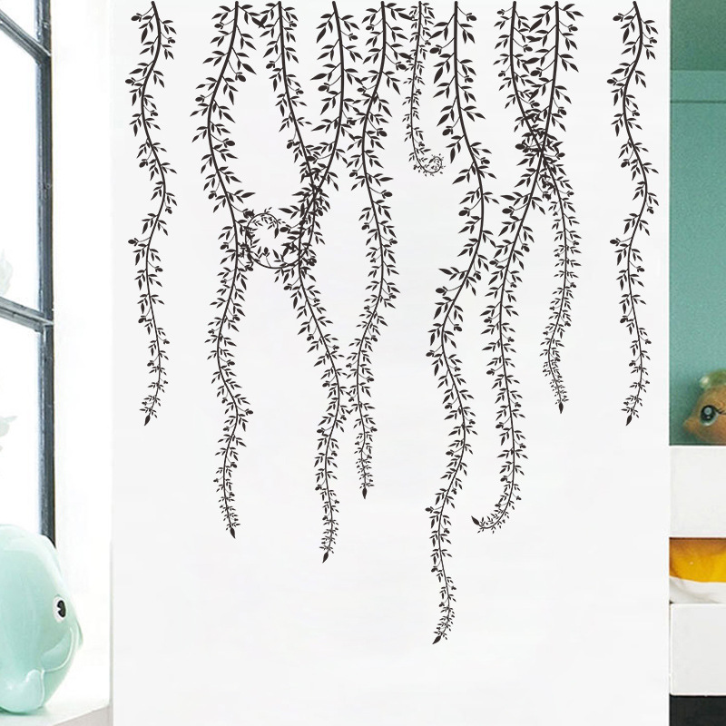 Wholesale Black Rattan Branches Bedroom Porch Wall Stickers Nihaojewelry display picture 6