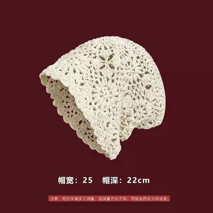春夏の手編みの透かし彫りの帽子の女性のフックの花の民族の風のフリンジストラップカバーのニットの帽子