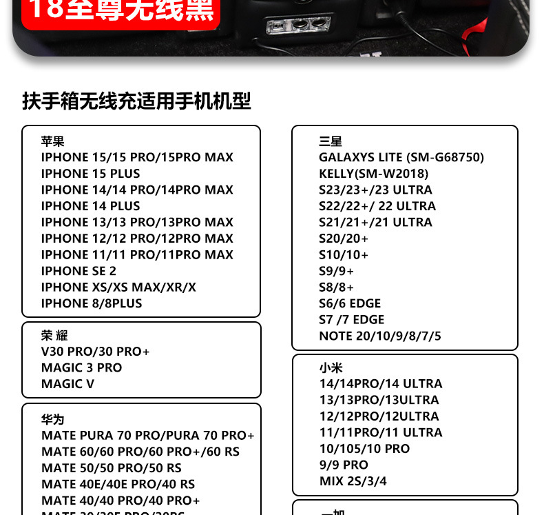 Suitable for Toyota Noah/Voxy60.70.80 Series Center Console Armrest Box Modification Hand Pillow Storage Box
