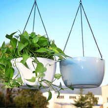 仿陶瓷吊兰盆垂吊盆创意悬挂式室内绿萝植物塑料树脂吊篮盆