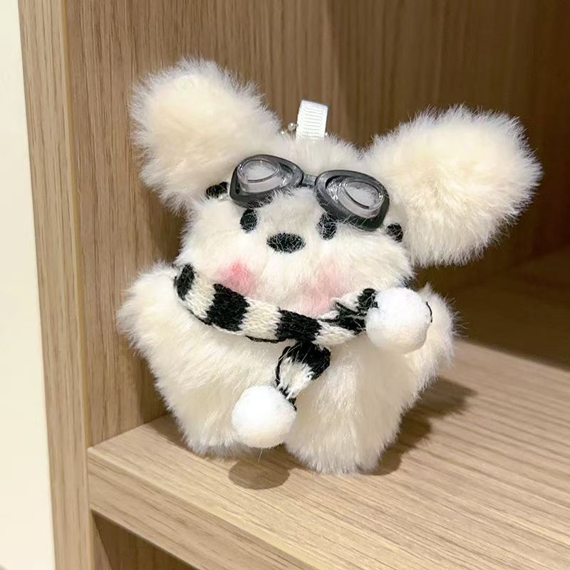 Ins lindo peluche perrito muñeca colgante muñeca pareja bolsos llaveros bolsos colgantes joyas pequeños regalos