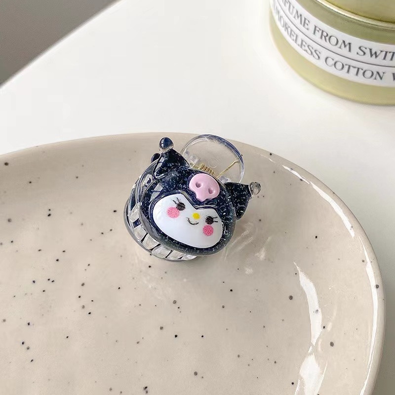 Fine Flash Sanrio New Japanese Style Cute Sweet Small Claw Clip Kulomi Cartoon Bangs Clip High Pony Tail Hairpin