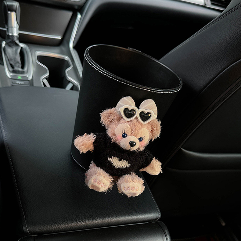 Shirley Mei Car Tissue Box and Trash Can Two-In-One Car Hanging Tissue Box Front and Rear Seat Back Storage Bucket