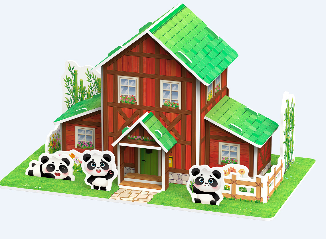 3D rompecabezas tridimensional juguetes educativos espuma de papel hecho a mano casa Coche forma puesto 61 regalo medio