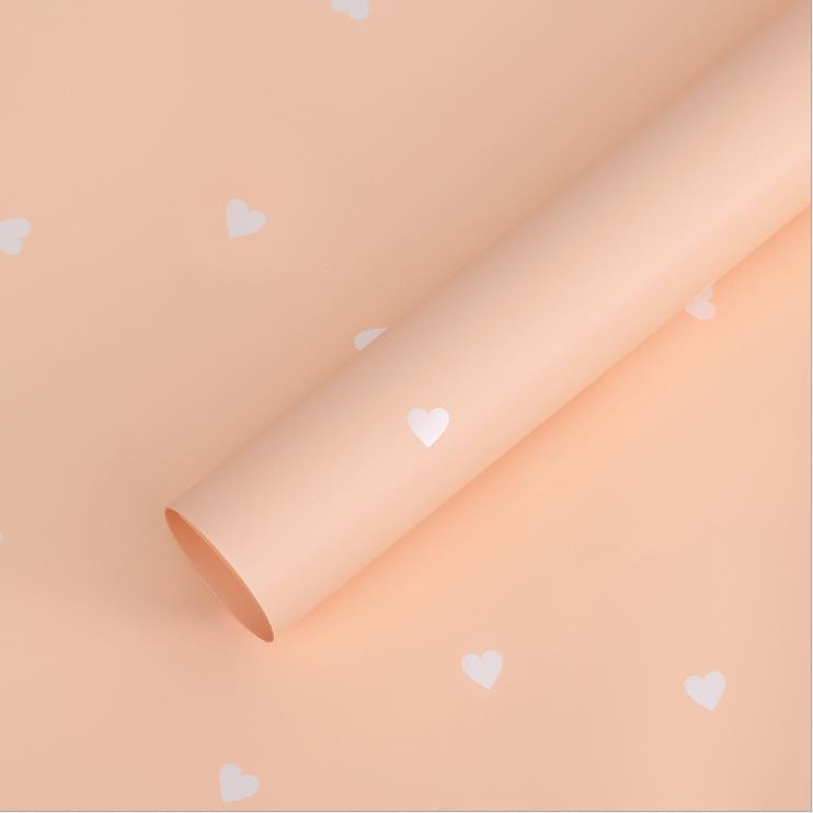 Flower Party Factory Venta al por mayor Bronceado Amor Romántico Papel de embalaje de flores Embalaje de San Valentín Papel de flores Florería Material de embalaje de regalo