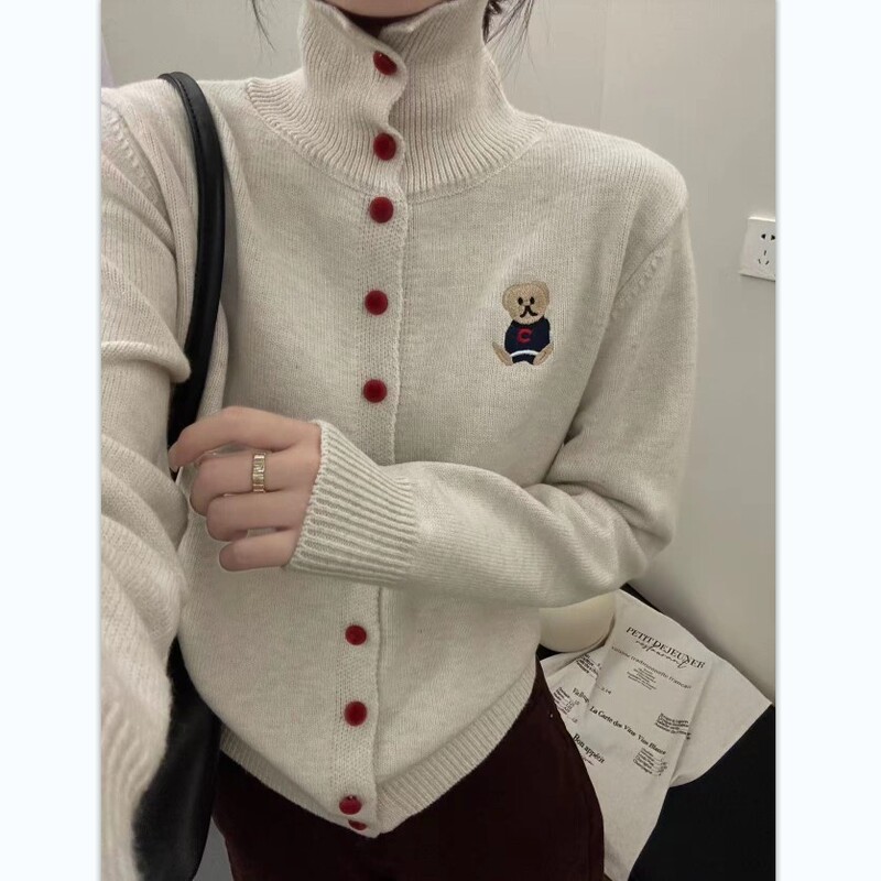 秋季女士短款毛衣针织开衫外套女2025年新款巨好看的早秋穿搭上衣|undefined