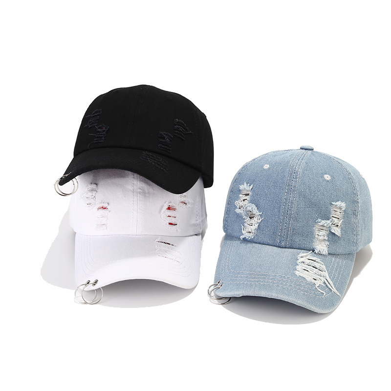 Unisex Hip-hop Punk Streetwear Solid Color Metal Curved Eaves Baseball Cap display picture 1