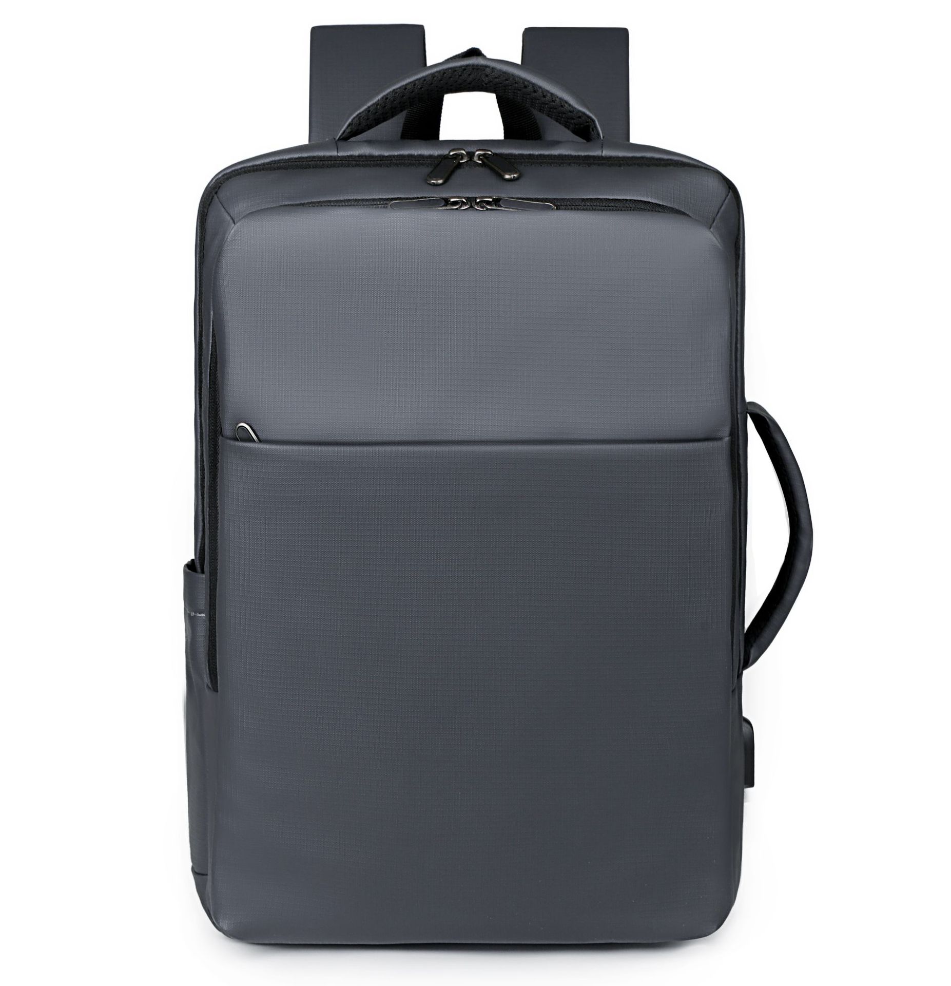 Color sólido transfronterizo de alta calidad sensación de mochila de gran capacidad USB colgar varilla de tracción bolsa de computadora de negocios mochila de negocios a prueba de rociadores