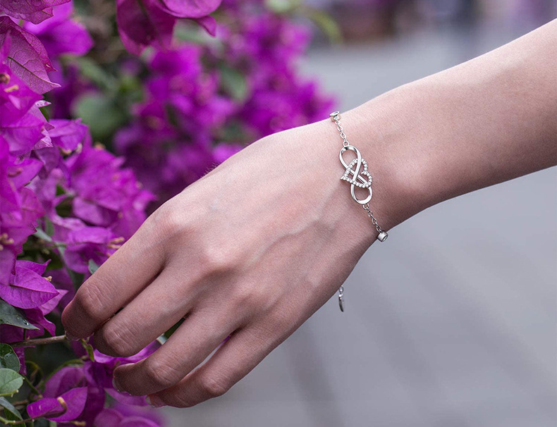 925 Sterling Silver Bracelets Elegant display picture 2