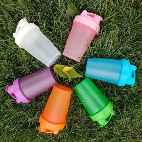 Shake Cup Outdoor Sports Fitness Water Bottle Protein Powder Smoothie Mixer Cup Large Capacity Plastic Cup with Custom Logo
