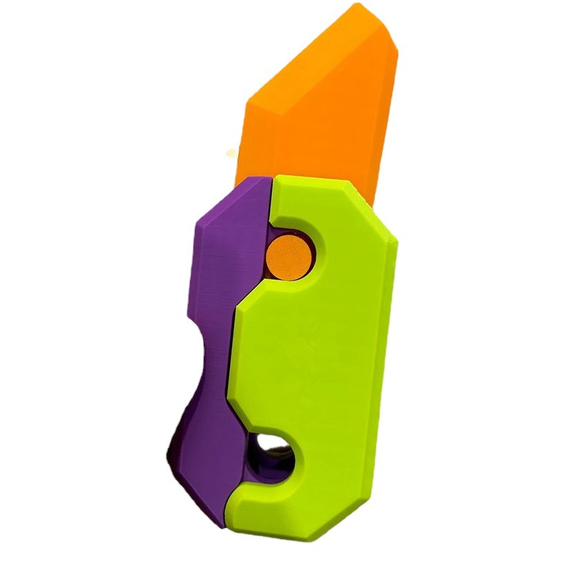 Gigante de gran tamaño rábano cuchillo de juguete gravedad 3D luminoso zanahoria cuchillo internet celebridad simulación descompresión mariposa cuchillo