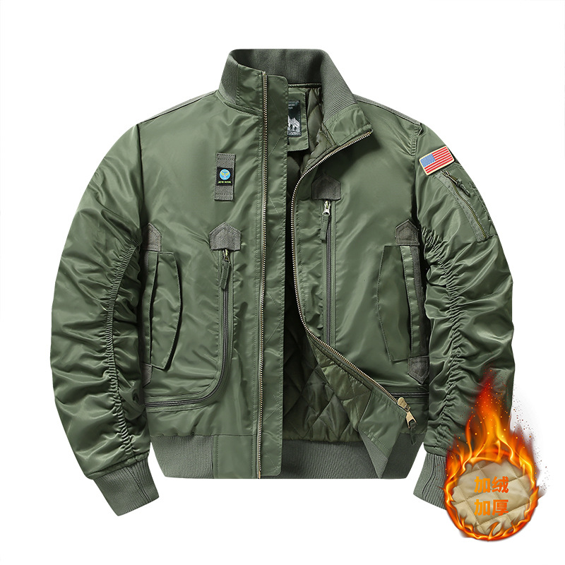 秋冬 ma1新款夹克加棉加厚工装空军宽松大码休闲外套棒球服飞行员