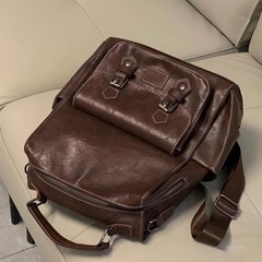 大容量バックパック新しいレトロ多用途英国スタイルイン学生スクールバッグシングルショルダーポータブル 3 目的トラベルバッグ