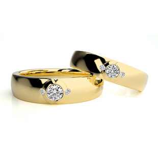 European and American Trend Moissanite Couple Ring 2025 New Gold Rose Gold Exquisite S925 Sterling Silver Ring Pair