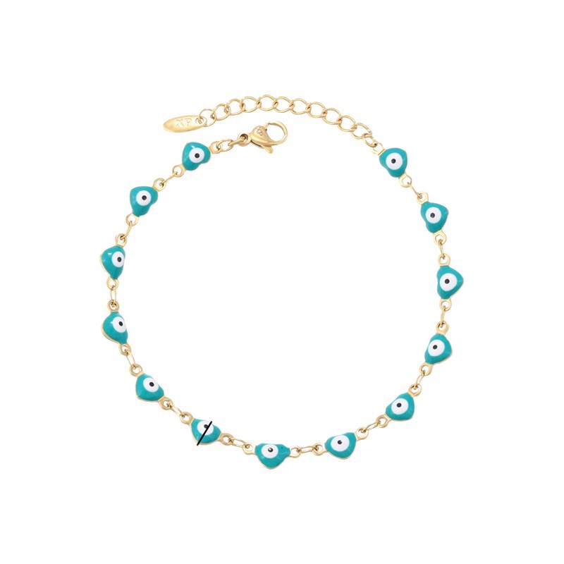 Pulsera de Ojo del Diablo con Esmalte de Acero Inoxidable, Geométrico