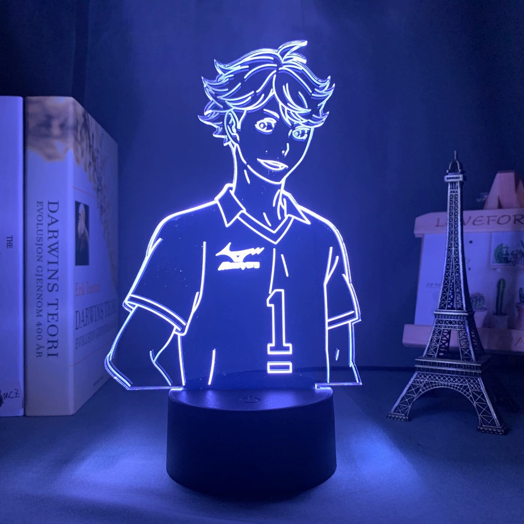 Акриловая ночная LED-лампа с волейболом, минифигура, 3D, подарок на день рождения